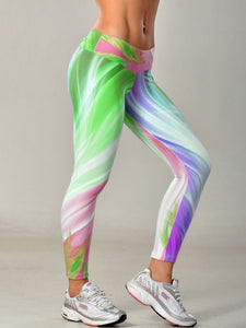 Sexy Color Printed Sports Yoga Leggings