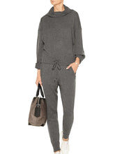 Load image into Gallery viewer, Solid Color Long Sleeve Turtleneck Casual Knit Two-Piece Suit