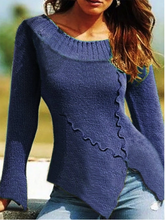 Load image into Gallery viewer, European and American Large Size Retro Casual Irregular Sweater