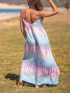 Romantic Bohemian Casual Loose Tie Dye Dress