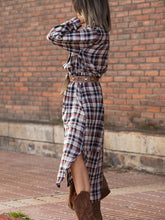 Load image into Gallery viewer, Farm Style Casual Plaid Shirt Dress