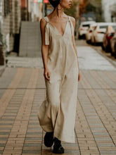 Load image into Gallery viewer, Casual Basic Solid Color Banded Loose Jumpsuit