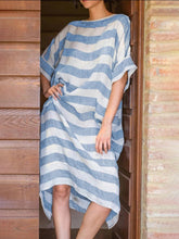 Load image into Gallery viewer, Casual Striped 3/4 Sleeve Long Dress