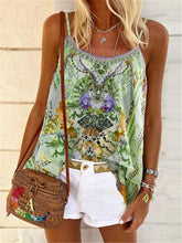 Load image into Gallery viewer, Bohemian Vintage Print Camisole Casual Flare Sleeve Blouses