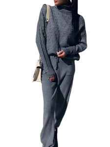 Pullover Knitted Long Sleeve Suit