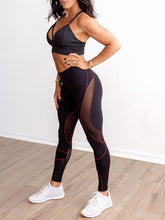 Load image into Gallery viewer, Women Mesh Patchwork Yoga Leggings High Waist Legging