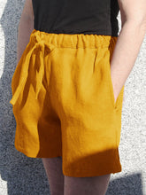 Load image into Gallery viewer, Cotton and Linen Casual Shorts