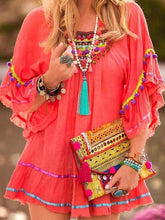Load image into Gallery viewer, Bohemian Cotton and Linen Dress