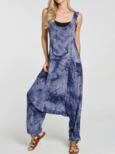 Load image into Gallery viewer, Vintage Tie-Dyed Pocket Casual Harem Romper Jumpsuit