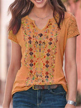 Load image into Gallery viewer, Bohemian Retro Casual Loose Floral T-Shirt Top