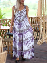 Load image into Gallery viewer, Bohemian casual loose soft comfortable tie-dye dress