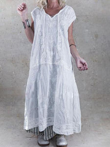 Cotton and Linen Casual Dress