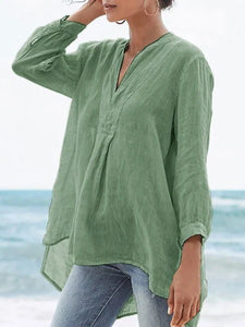 Cotton Linen Casual Shirt Top