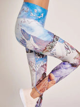 Load image into Gallery viewer, Glacier Print High Waist Skinny Yoga Pants