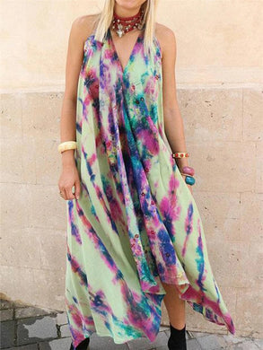 Bohemian Loose Tie Dye Camisole Dress