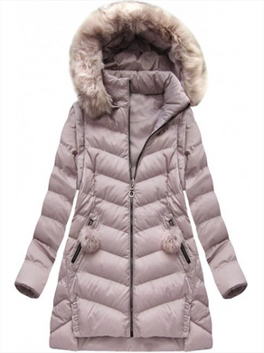 Pocket Solid Color Large Size Warm Coat