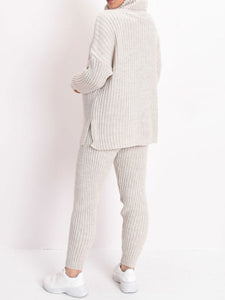 Stylish Casual Loose Knitted Round Neck Long Sleeve Suit