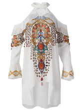 Load image into Gallery viewer, Printed Off-shoulder Shirt