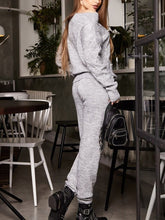 Load image into Gallery viewer, Loose Casual Long Sleeve Beaded Pullover Pants Knit Set