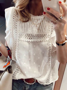 Sleeveless Shirt Lace Sweet Top