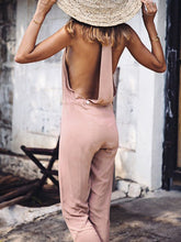 Load image into Gallery viewer, Sexy Sling V-Neck Solid Casual Jumpsuit