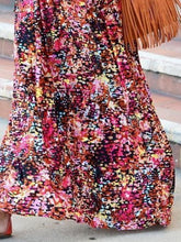 Load image into Gallery viewer, Floral Round Neck Casual Long Dress