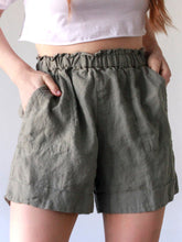 Load image into Gallery viewer, Cotton and Linen Casual Shorts