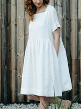 Load image into Gallery viewer, Cotton and Linen Casual Dress