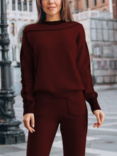 Load image into Gallery viewer, Contrast Round Neck Knit Two-piece