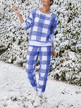 Load image into Gallery viewer, Loose Long Sleeve Plaid Casual Set