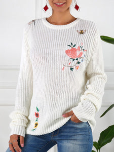 Long Sleeve Personalized Embroidery Sweater