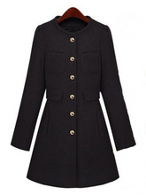 Load image into Gallery viewer, Solid Color Slim Warm Woolen Coat