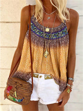 Load image into Gallery viewer, Bohemian Print Sling Drawstring Vest Casual Top