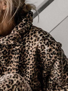 Leopard Print Long Sleeve Sweater Set