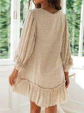 Load image into Gallery viewer, Loose Long Sleeve Ruffled Hem Casual Dresses