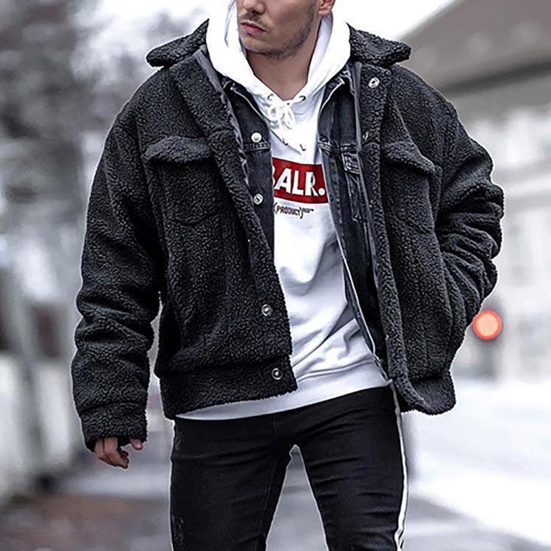 Fashion Men'S Casual Solid Color Pocket Coats