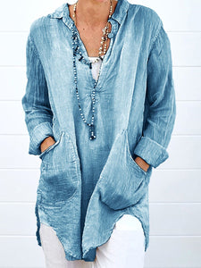 Cotton Linen Casual Shirt Top