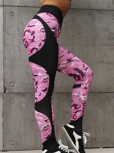 High Waist Fitness Legging Women Heartbeat Print