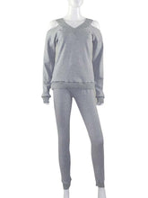 Load image into Gallery viewer, Knitted off-the-shoulder two-piece