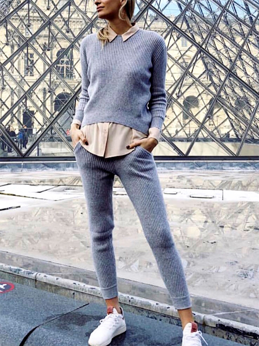 Casual Loose Knit Suit