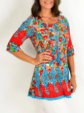 Load image into Gallery viewer, Printed Crew Neck Mid-Length Sleeves Shirt