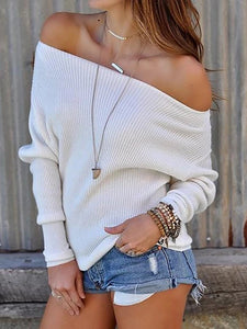 Long Sleeve Off Shoulder Sweaters