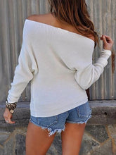 Load image into Gallery viewer, Long Sleeve Off Shoulder Sweaters