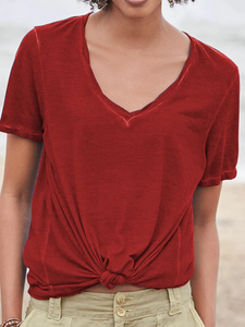 Solid Color All-Match Short-Sleeved T-Shirt