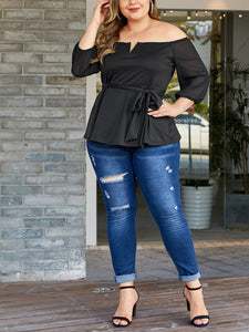 Plus Size Off The Shoulder Blouse