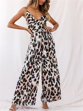 Load image into Gallery viewer, Sexy Leopard Sling Wide Leg Jumpsuits