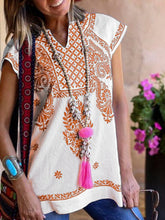 Load image into Gallery viewer, V Neck Sleeveless Floral Loose Blouse for Women