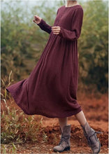 Load image into Gallery viewer, Casual And Comfortable Round Neck Long Sleeve Dress