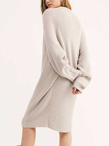 V-Neck Knit Dress