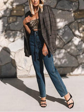 Load image into Gallery viewer, Plaid Oversized Blazer